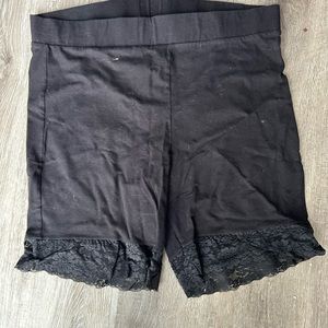 2 size 3 torrid biker shorts in black